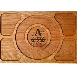 11x24 Large Charcuterie Board with Handles, Cheese Board with Handles, Engraved Charcuterie Board, Monogram Charcuterie Board