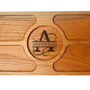 9x16 Small Charcuterie Board with Handles, Cheese Board With Handles, Engraved Charcuterie Board, Monogram Charcuterie Board