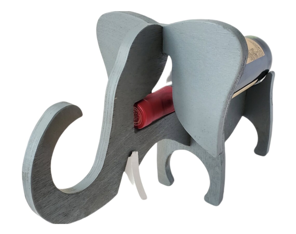 Elephant Wine Bottle Holder, Elephant Wine Holder, Elephant Wine Rack
