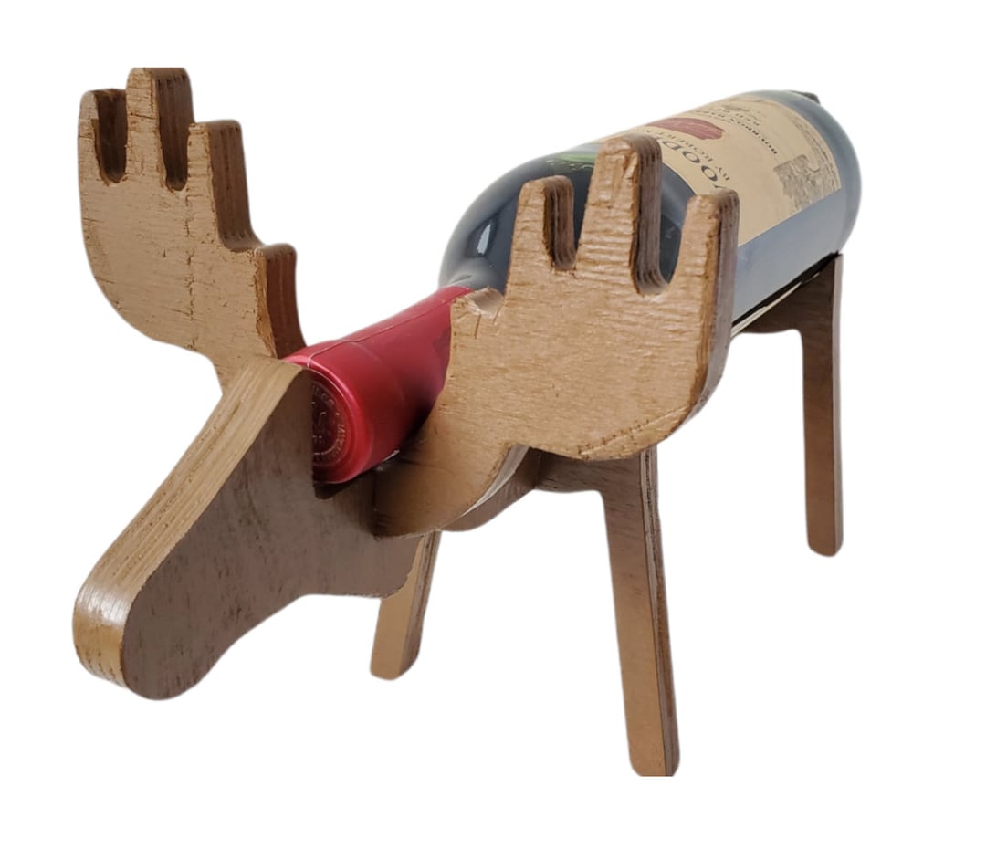 Moose Wine Bottle Holder, Deer Wine Rack, Moose Wine Rack, Animal Wine
