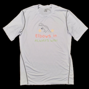 Jiu Jitsu Shirt, Jiu Jitsu Compression Shirt, Brazilian Jiu Jitsu Elbows In Always Win Dinosaur Compression Shirt Rash Guard