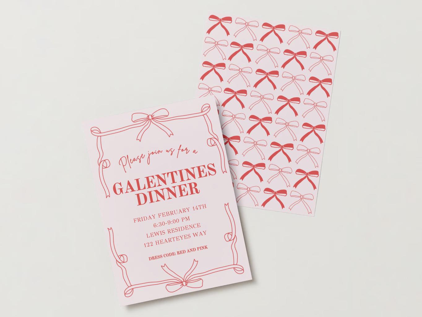 Galentines Invitation Template Galentine's Day Party Invitation
