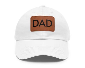 Elegante gorra de papá con parche de cuero / Regalo perfecto para el Día del Padre, ropa informal o aventuras al aire libre, gorra de moda para papás