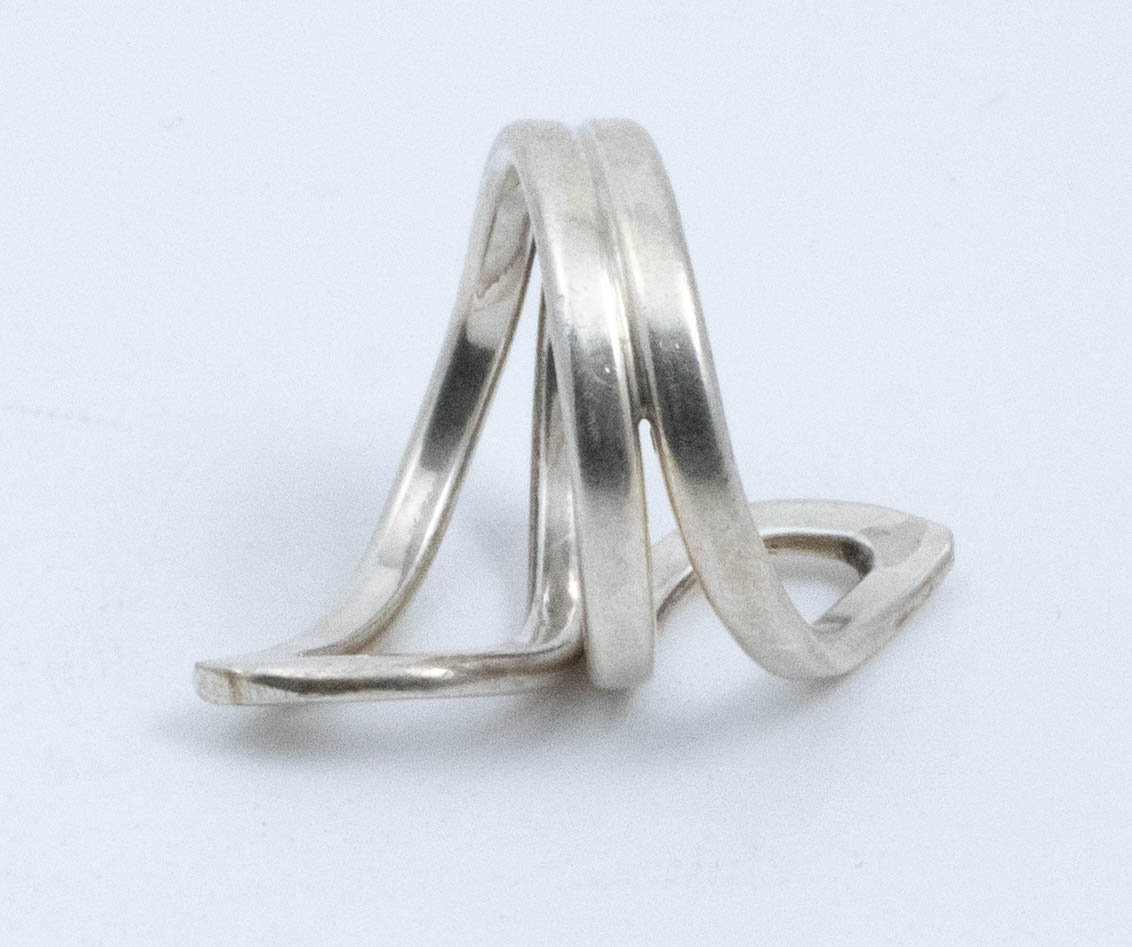 アクセサリー Vintage Silver Wide Twist Ring 925 925 Sterling Silver Twisted Design Wide Ring Size 8.5 | eBay