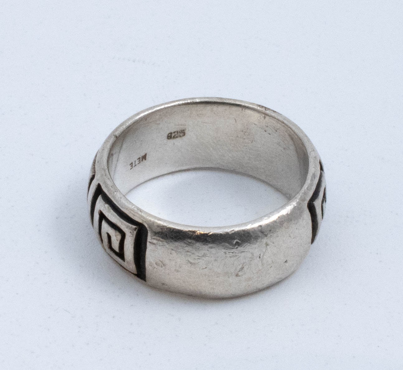 Vintage Sterling Silver Square Maze Spiral Ring! by METE! [size