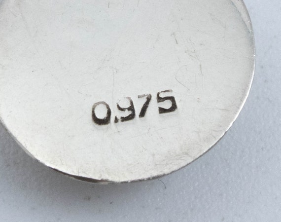 Vintage 975 Silver Pendant With Basic Figure of G… - image 3