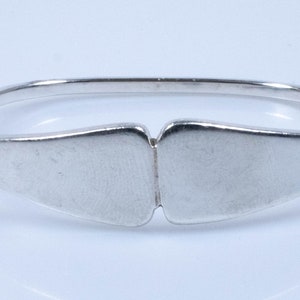 Vintage Sterling Silver Thick Polished Bangle! [Size 6.5&quot;] Made in Mexico!
