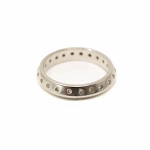 Vintage Appraised 950 Platinum Eternity Band with 0.11 Carat Diamonds! [Size 4.25]