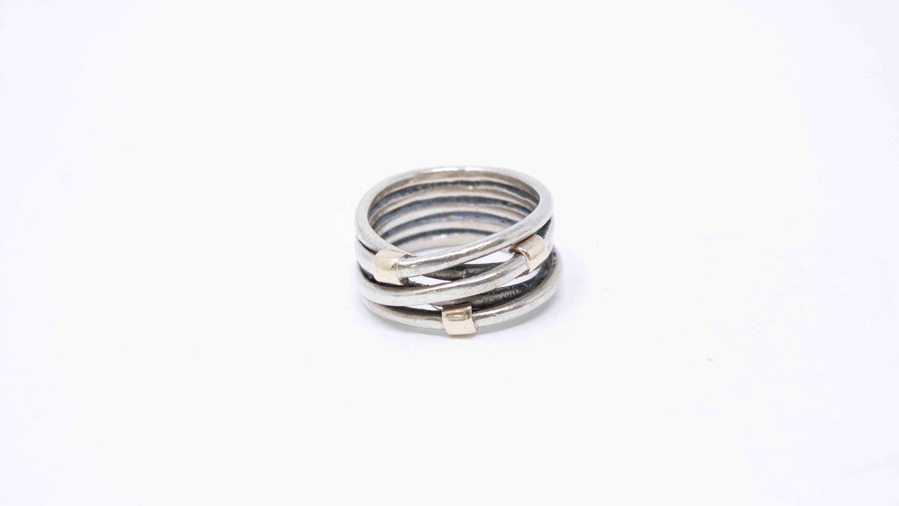 silver950 brass rope SIGN RING/シルバーリング
