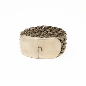 Vintage Sterling Silver Impressive Braided Silver Rope Bracelet! [Size 6.25&quot;]