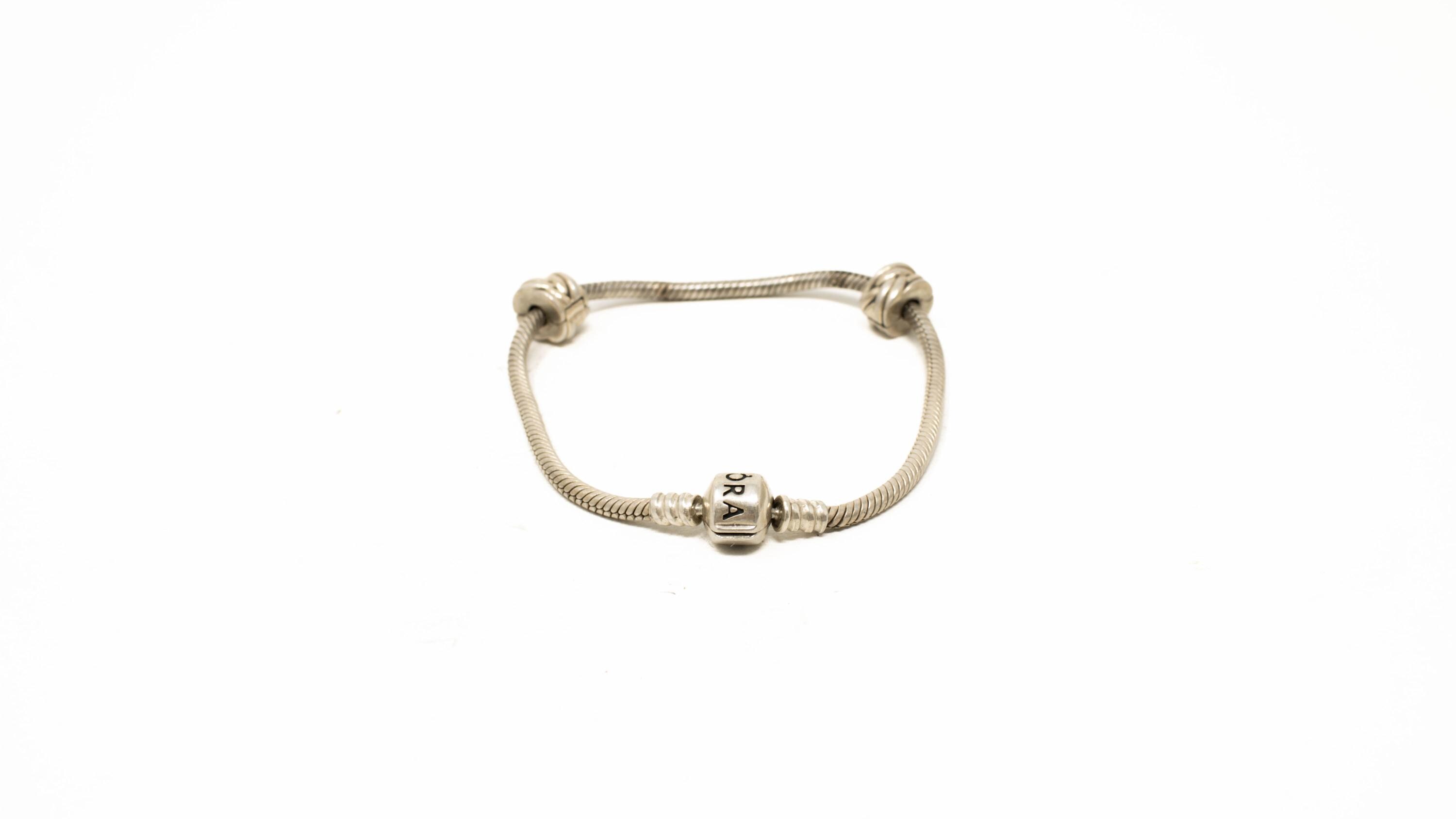 Vintage Sterling Silver Snake Chain Bracelet by Pandora! [size