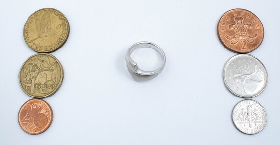 Vintage Sterling Silver Split Ring Inspired Ring … - image 5