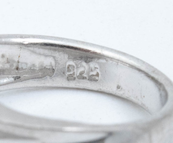Vintage Sterling Silver Split Ring Inspired Ring … - image 3