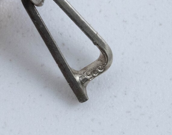 Vintage Sterling Silver Rectangular Mottled Orang… - image 3