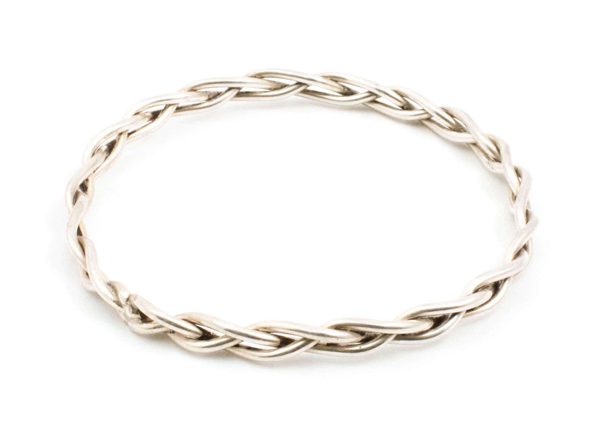 アクセサリー Vintage Silver Twist Bar Bangle 925 VINTAGE STERLING SILVER 8 IN UNIQUE TWIST ROPE TWIST BANGLE