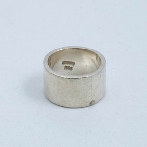 Vintage Sterling Silver Heavy & Thick Tube Cut Ring! [Size 7 US]