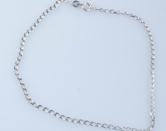 Vintage Sterling Silver Figaro Style Link Anklet! [Size 9.75"]