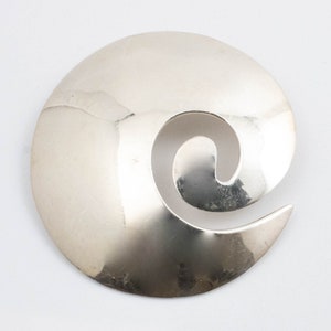 Vintage Sterling Silver Abstract Wave Pendant!