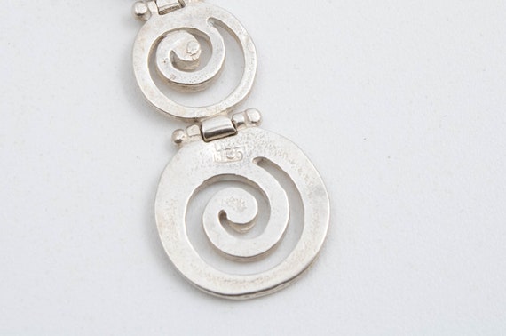 Vintage Sterling Silver 3 Interlocked Spirals Dan… - image 3