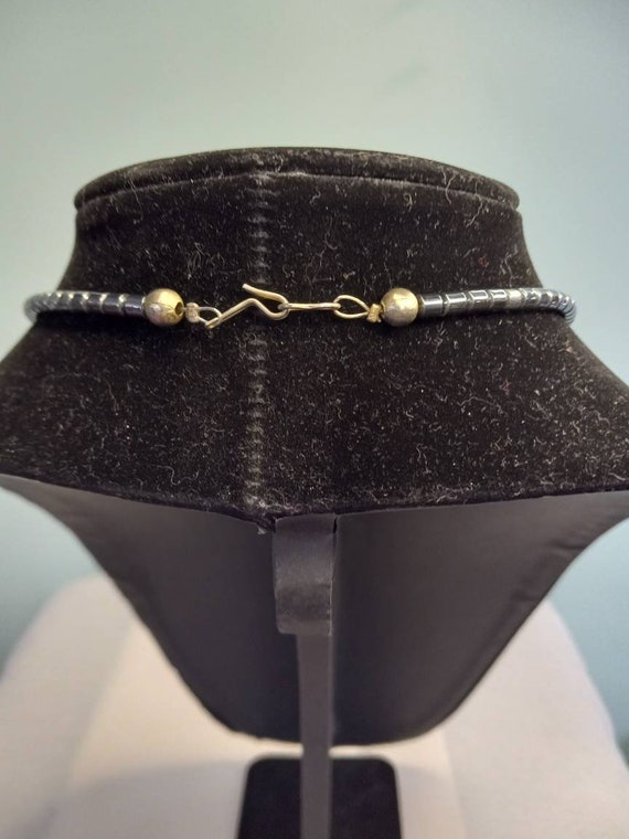 Hematite Beaded Eagle Necklace - image 3