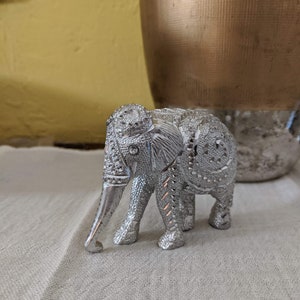 Ornamental Silver Tone Elephant