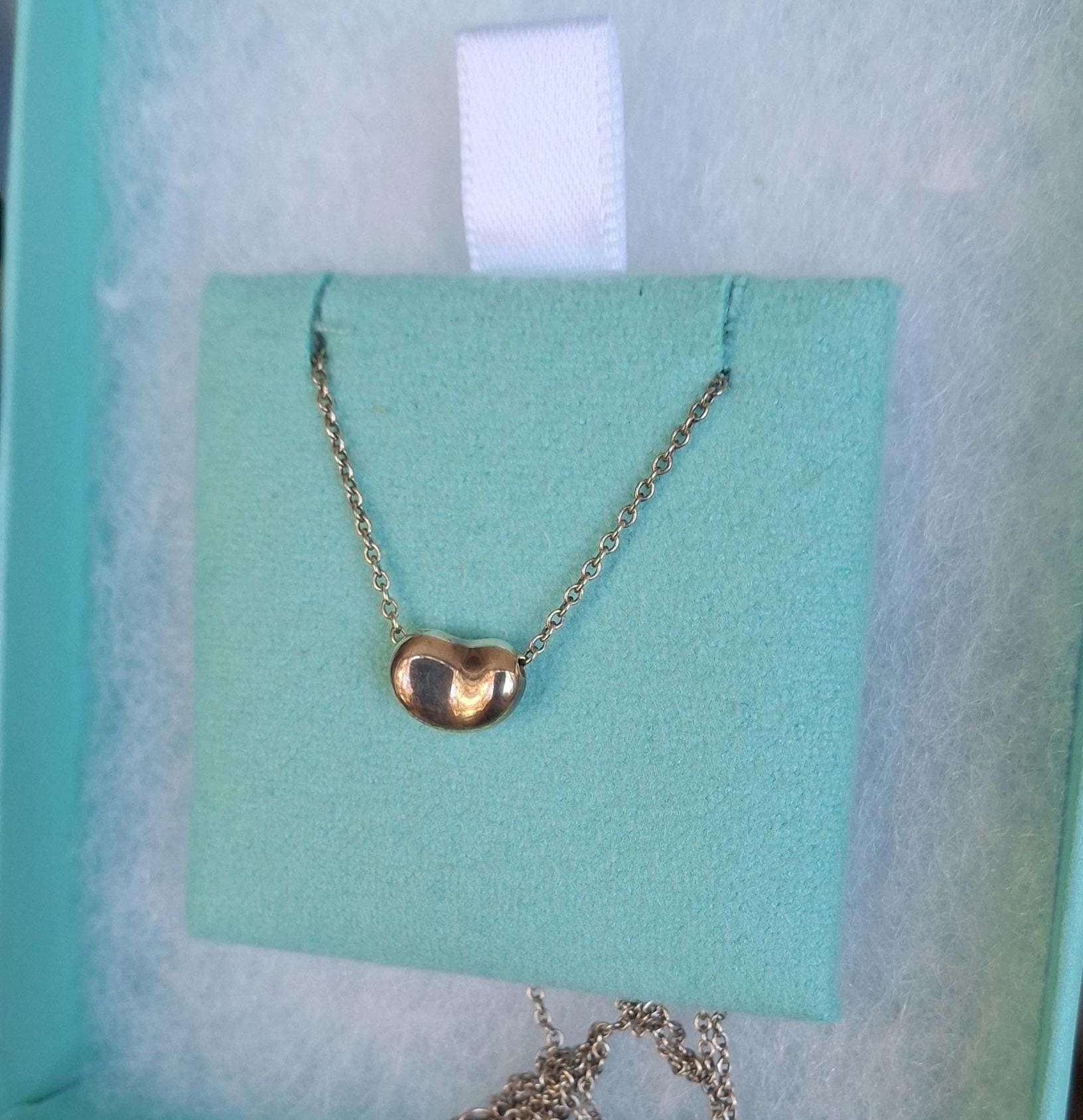 Elsa Peretti Tiffany and Company Sterling Silver Bean Necklace - Etsy