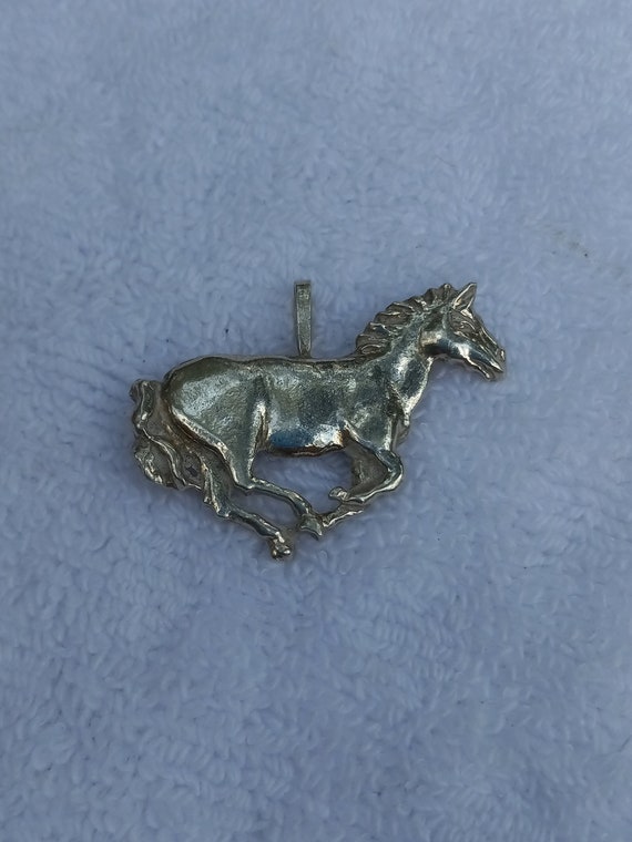 Sterling Silver Running Horse Pendant