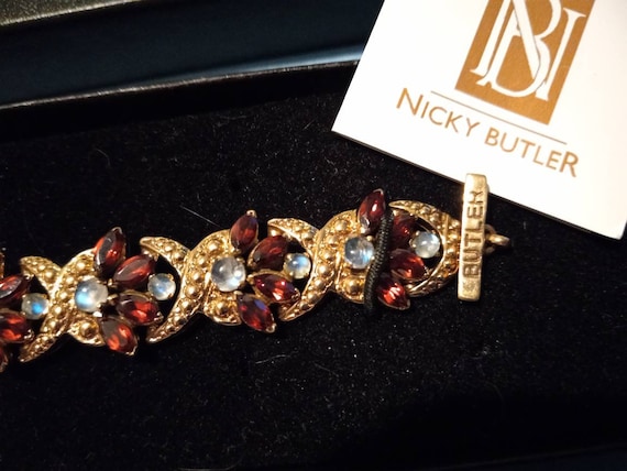 Nicky Butler Gold Bracelet with Topaz and Moonsto… - image 2