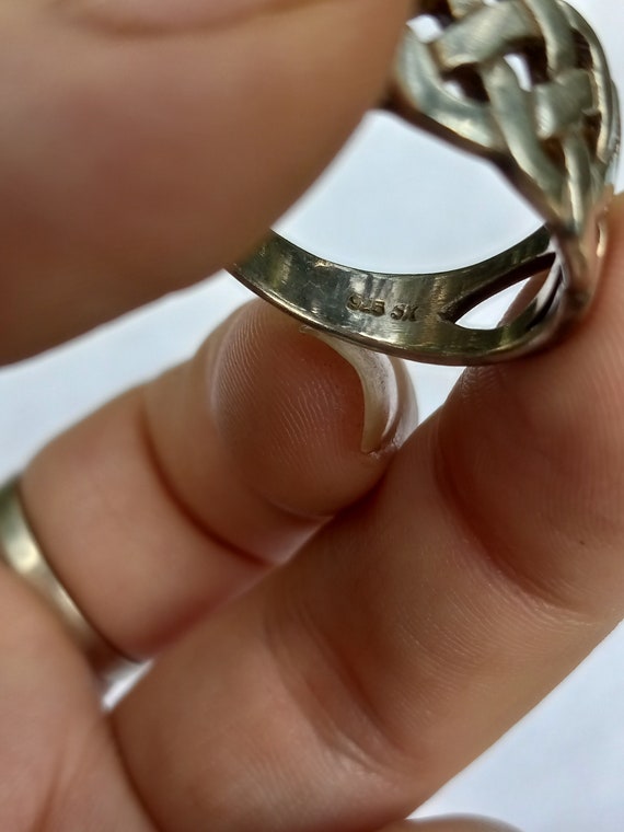 Sterling Silver Celtic Weave Ring - image 2