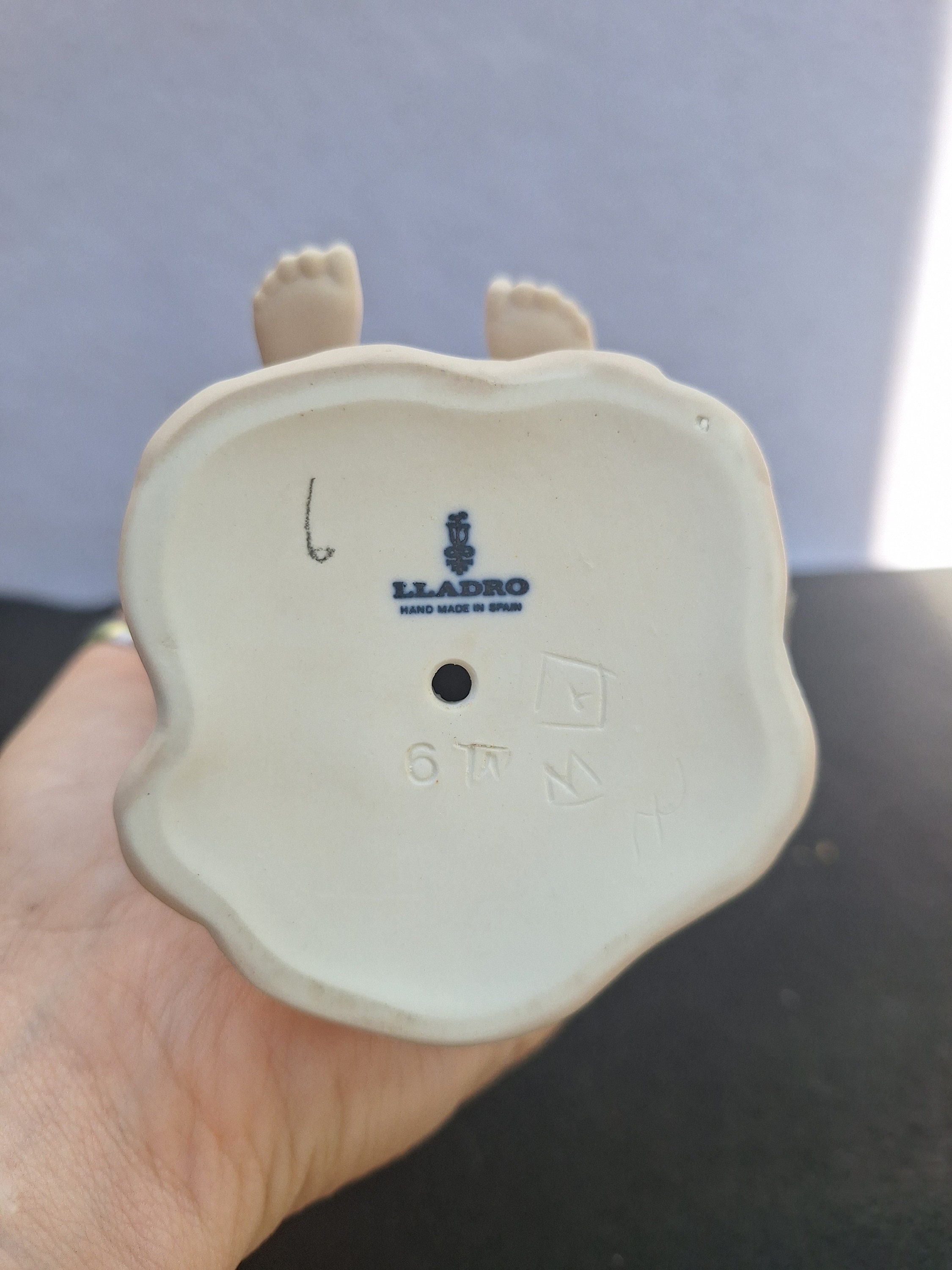 Vintage Lladro Boy Thinking on Tree Stump Figurine With Original