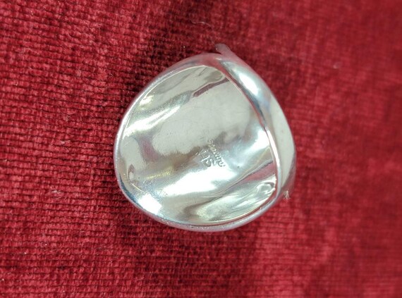 Solid Sterling Silver Native Eagle Ring Stamped H… - image 5