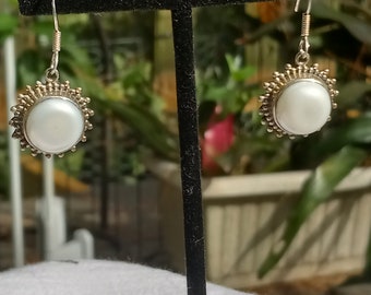 Mother of Pearl Dangle Earrings