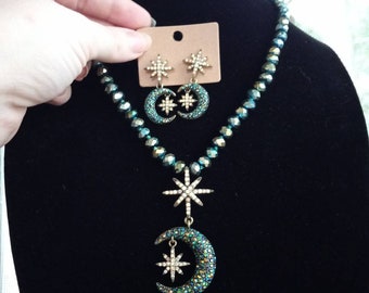 Heidi Daus Star Light Star Bright Necklace and Earring Set