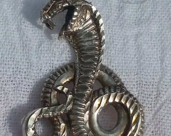 Sterling Silver Cobra Snake Pendant