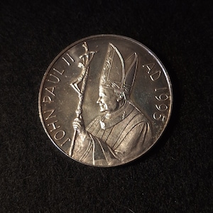 Vintage John Paul II silver commemorative dollar 1995
