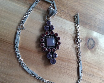 Amethyst and garnet necklace by Nicky Butler