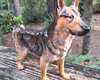 ヴィンテージ ロイヤルドルトン アルザス/ジャーマンシェパード犬の