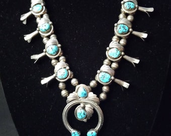 Navajo Squash Blossom Necklace