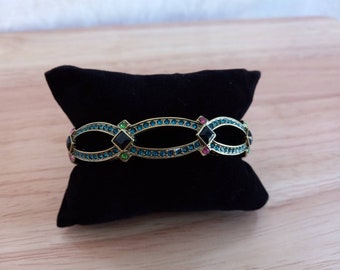 Heidi Daus Armed With Charm Crystal Bangle Bracelet