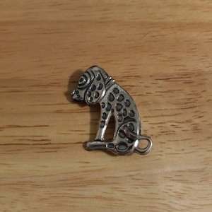Sterling Silver Dog Brooch Pin