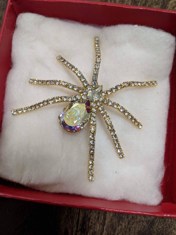 Vintage Ivana Trump High End Spider Brooch Pin Sw… - image 2