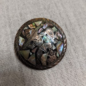 Vintage Sterling Aztec warrior brooch