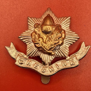 British Military Cap Badge The Cheshire Regiment WW2