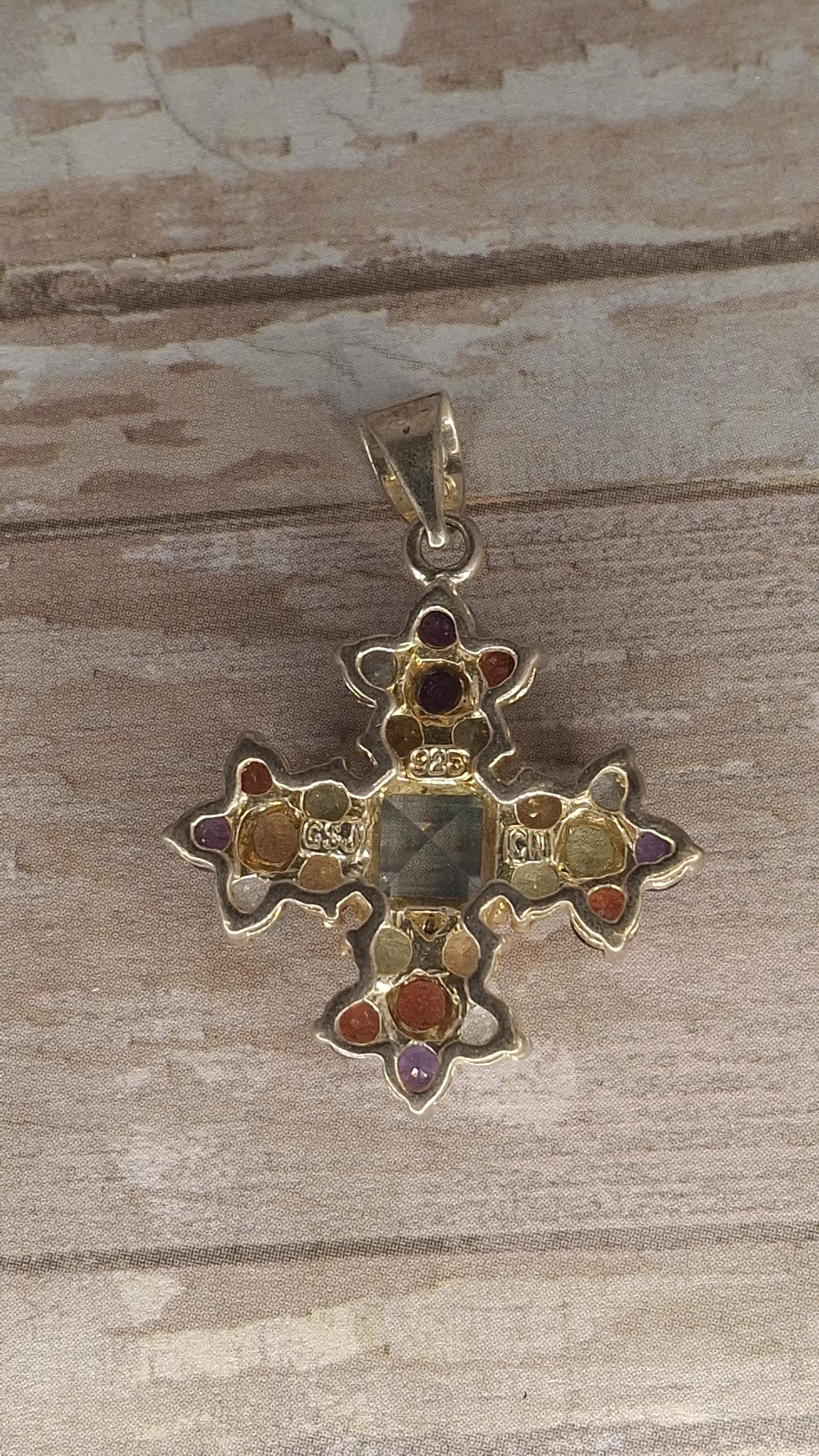 Vintage Sterling Silver Maltese Cross Pendant - Etsy