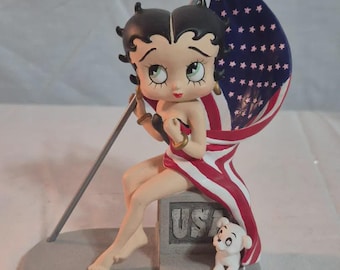 God Bless America Betty Boop Figurine - Etsy