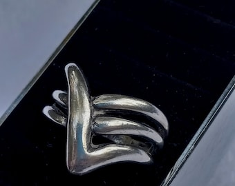 Sterlingzilveren statementring