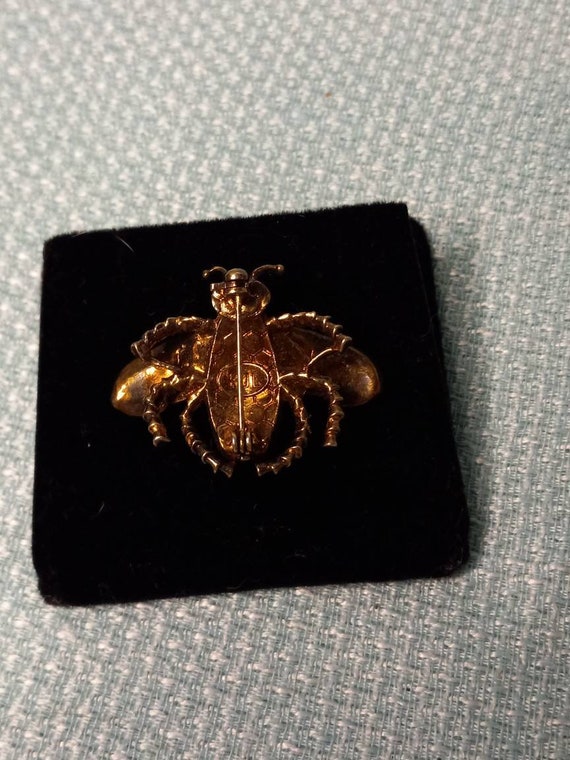 Kenneth Jay Lane Rhinestone Bumblebee Pin Brooch - image 2