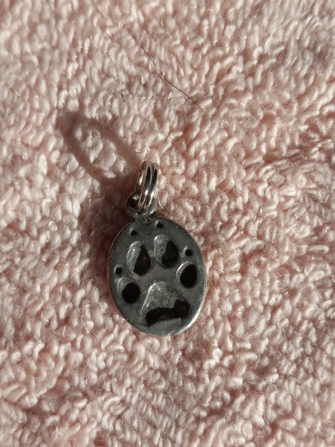 Sterling Silver Dog Paw Print Pendant Charm Etsy
