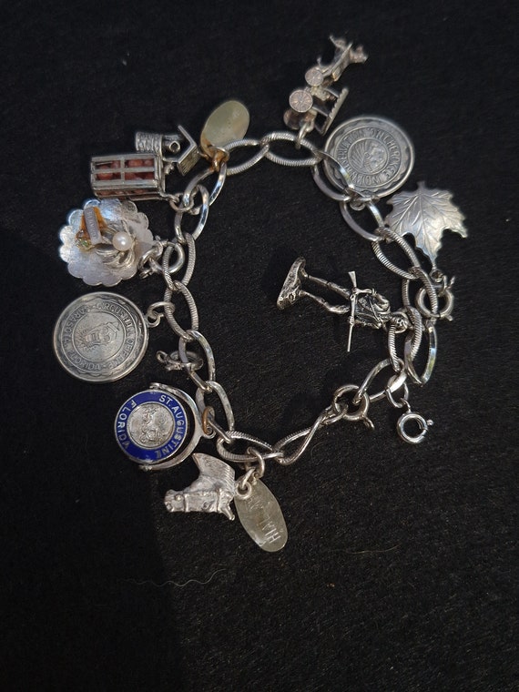 Sterling Silver Loaded Charm Bracelet
