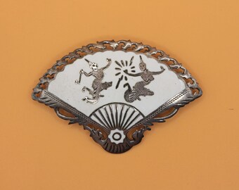 Broche Ancienne En Argent 925 Pur - Vintage, Gravée Poinçon SIAM - Bon état
